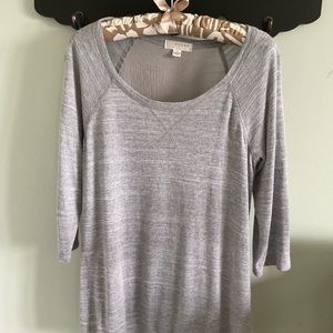 Kenar scoop neck top with gauze back